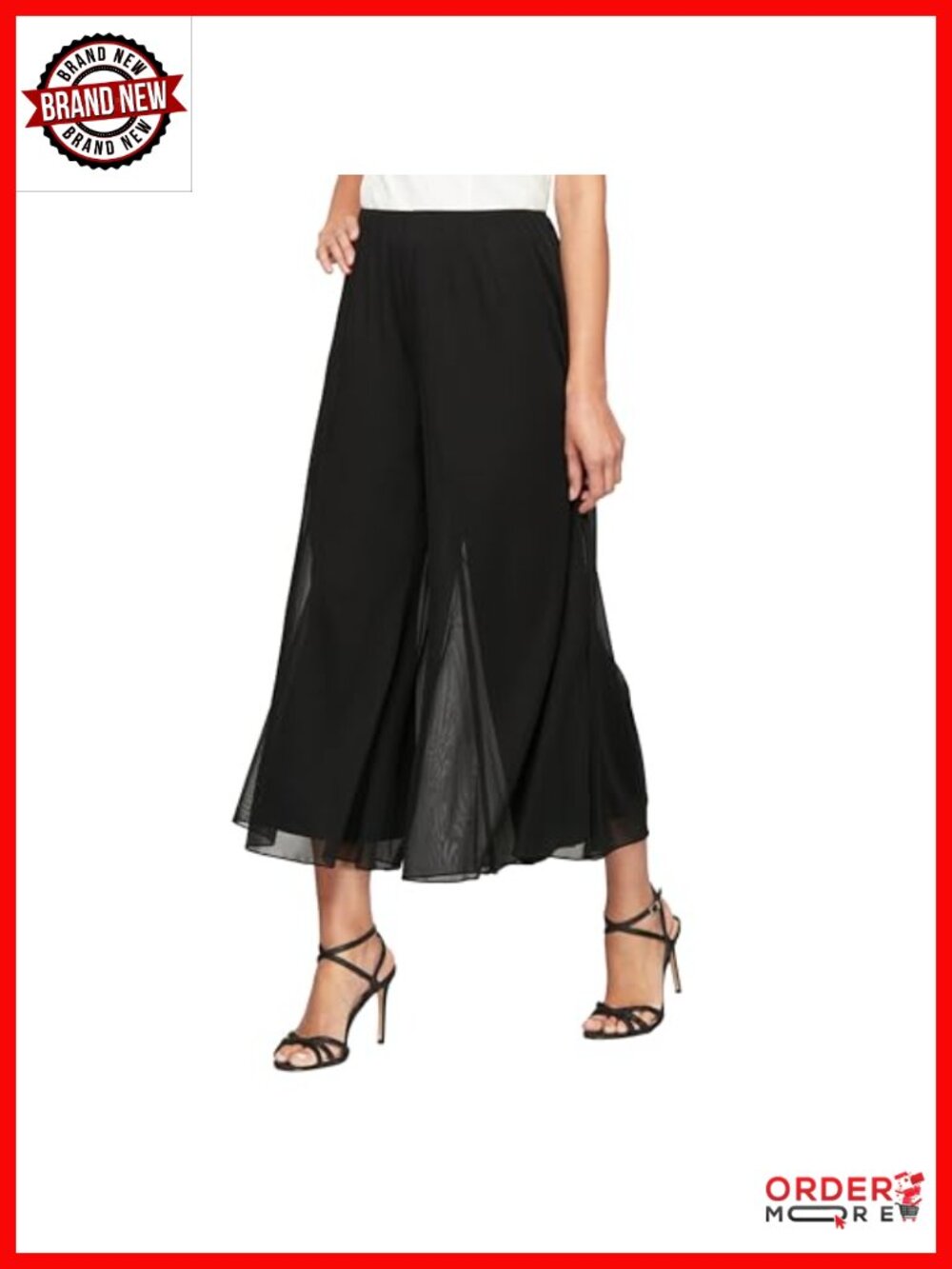 Cropped Wide Leg Mesh Pant